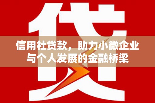 长城信用社贷款，助力小微企业与个人发展的金融桥梁
