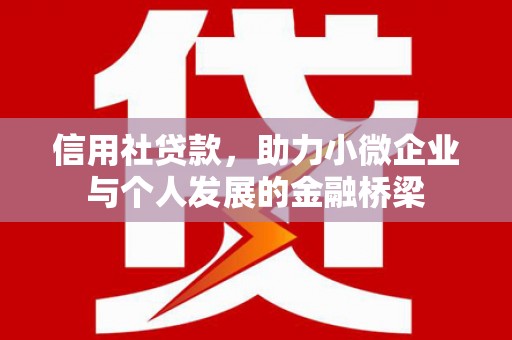 长城信用社贷款，助力小微企业与个人发展的金融桥梁