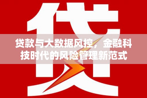 长城贷款与大数据风控，金融科技时代的风险管理新范式