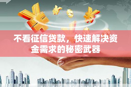 长城不看征信贷款，快速解决资金需求的秘密武器