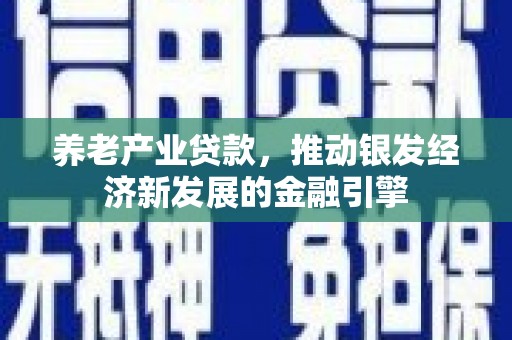 长城养老产业贷款，推动银发经济新发展的金融引擎