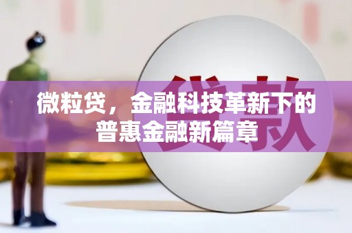 长城微粒贷，金融科技革新下的普惠金融新篇章